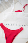 ARKHE LANE activewear TOTE with crinkled bikinis