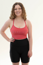 Sarah Crop Top Watermelon Red