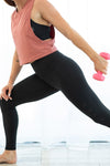 black squat proof leggings with phone pocket 