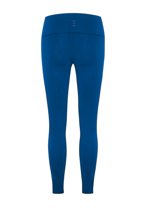 Navy blue cropped legging with phone pocket
