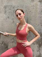 Shira High Waist Cropped Length Tight Rusty Pink