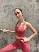Rusty pink activewear set Australian designed brand