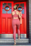 Rusty pink activewear set Australian designed brand