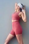 Zoe High Waist Shorts Rusty Pink *PRE-SALE
