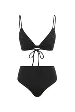 High Waist Bikini Bottom Eco Swimwear black 