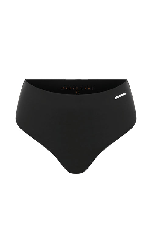 High Waist Bikini Bottom Eco Swimwear black