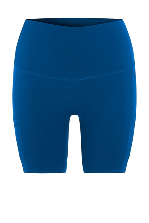 blue shorts with phone pockets