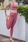 cropped pink tights phone pocket