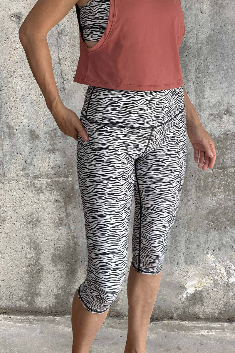 tiger print capri tights