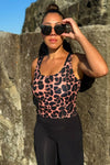 leopard print cropped singlet eco