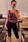leopard print cropped singlet eco