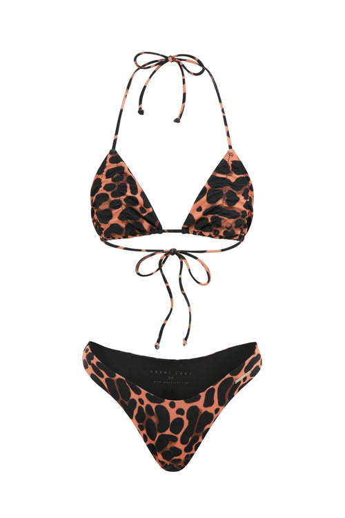 leopard print triangle bikini top eco