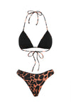 leopard print triangle bikini top eco