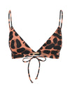 leopard print bikini top eco swimwear straps