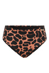 high waist leopard print bikini bottom eco