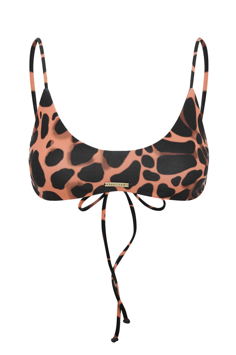 australian designed leopard print bikini top straps