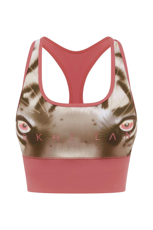 Tigress Crop Top Rusty Pink lion face