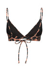 leopard print bikini top eco swimwear straps