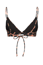 leopard print bikini top eco swimwear straps