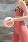 Pink Pilates ball Pink pilates legging and crop set
