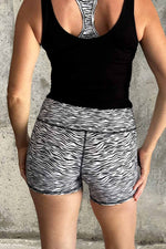 Rise One Pocket Womens Shorts Tiger Print