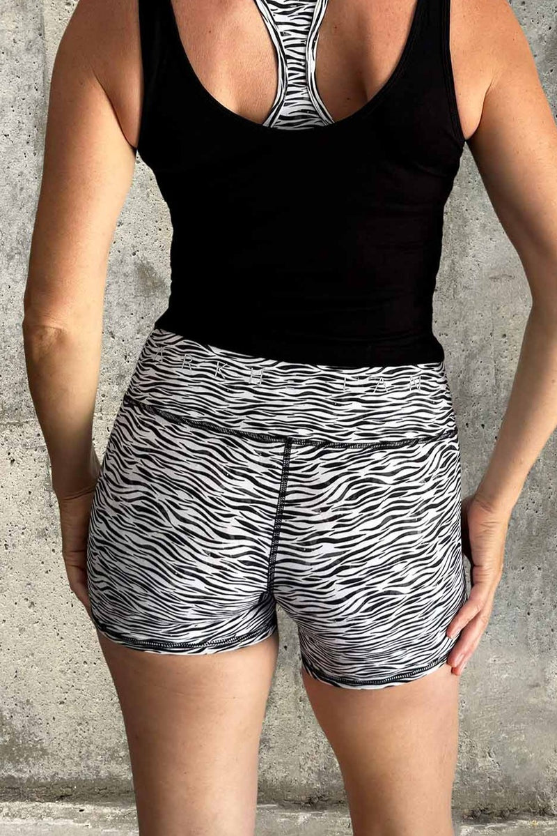 Rise One Pocket Womens Shorts Tiger Print