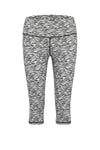 White tiger print capri tights