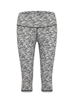 White tiger print capri tights