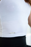 Chloe White Cropped Singlet Lyocell
