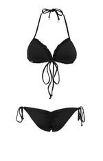 australian designed black tie scrunch butt bikini
