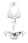 australian designed white print tie scrunch butt bikini