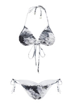 australian designed white print tie scrunch butt bikini