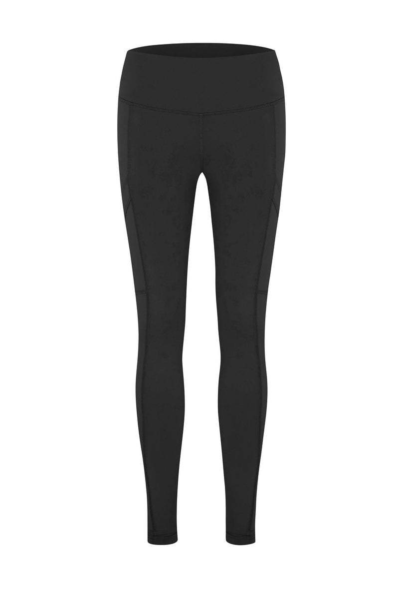black australian activewear mid waist pocket tights