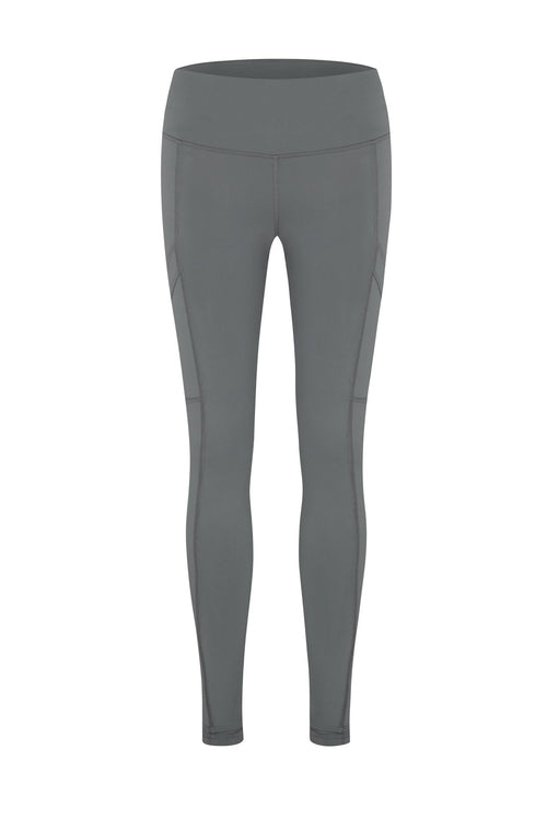 grey australian activewear mid waist pocket tights