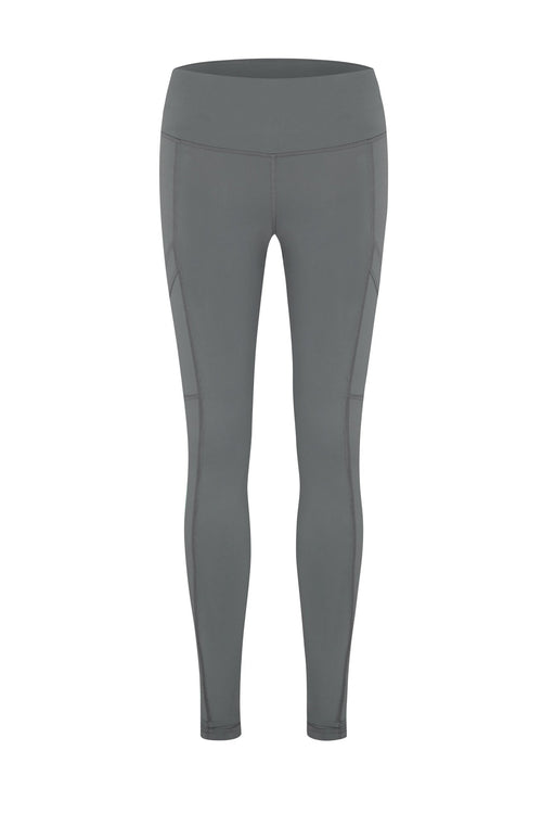 grey australian activewear mid waist pocket tights
