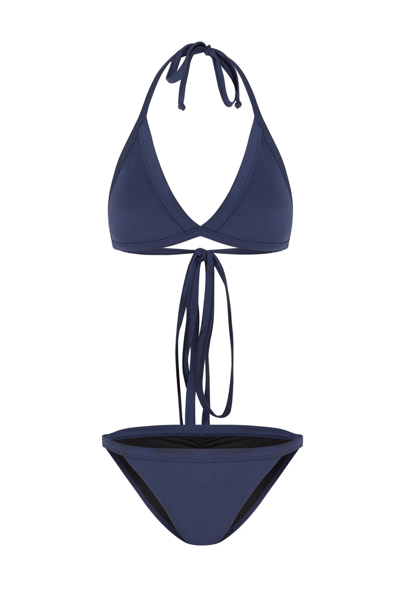 navy bikini tie set