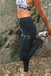 grey australian activewear mid waist pocket tights